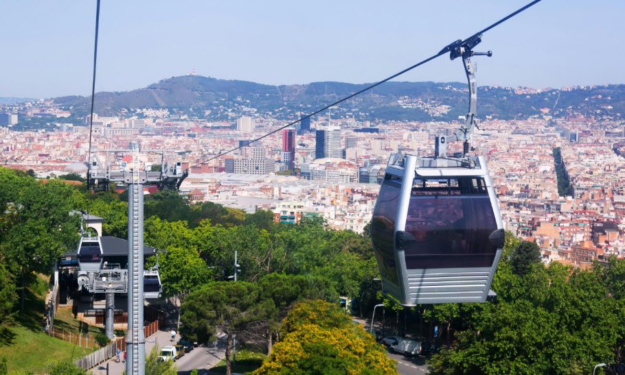 Take a Cable Car to Montju&iuml;c Hill